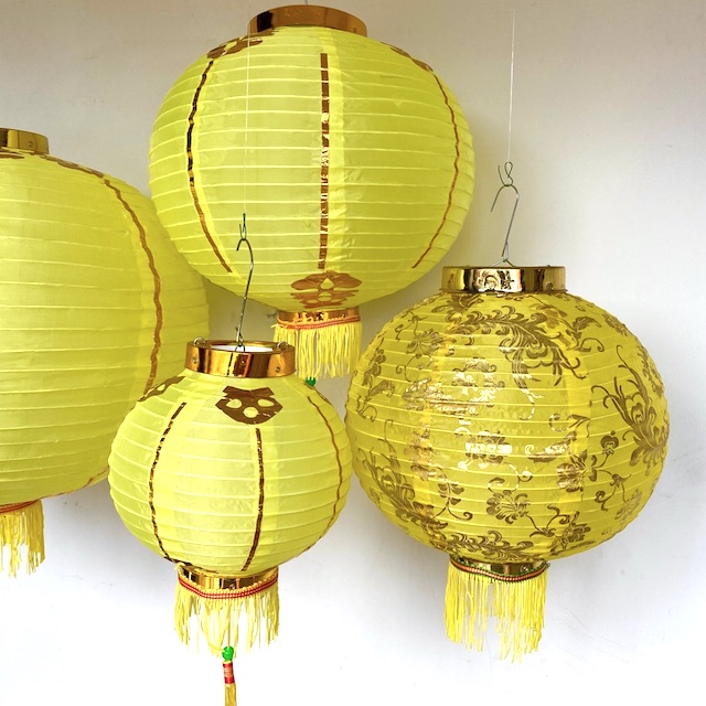 LANTERN, Asian - Assorted Sizes Yellow